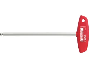 Wiha - klucz trzpieniowy z rękojeścią T sześciokątny z główką kulistą niklowany na wysoki płysk  5 x 150 mm - 04108