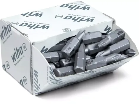 Wiha - zestaw bitów Standard 25 mm Phillips  50-cz. 1/4" w dużym opakowaniu  - 08047