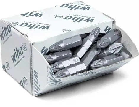 Wiha - zestaw bitów Standard 25 mm Pozidriv  50-cz. 1/4" w dużym opakowaniu  - 08057