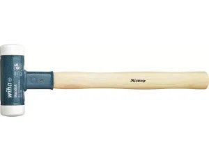 Wiha - młotek z miękkim obuchem bezodrzutowy, bardzo twardy z trzonem z drewna hikory  60 mm - 39014
