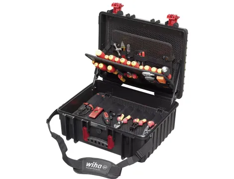 Wiha - zestaw narzędzi w walizce dla elektryka XL zestaw mieszany, 80-cz. w skrzynce narzędziowej  - 40523