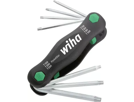 Wiha - narzędzie wielofunkcyjne PocketStar TORX® Tamper Resistant , 7-cz. wersja SB z wieszakiem dopasowanym do euro-otworu  - 25164