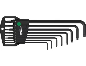 Wiha - zestaw kluczy trzpieniowych w uchwycie Classic TORX® z główką kulistą 8-cz. oksydowany chemicznie w opakowaniu blistrowym  - 32395