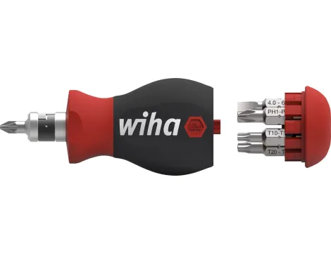 Wiha - wkrętak z magazynkiem do bitów Stubby 1/4" bity dwustronne, mieszane 7-cz.  - 43613