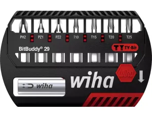 Wiha - zestaw bitów BitBuddy®, bit TY 29 mm Phillips, Pozidriv, TORX® 8-cz. 1/4