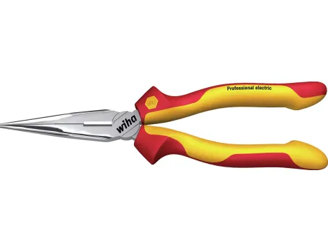 Wiha - Szczypce pólokrągłe Professional electric z ostrzem prostym  200 mm - 26727