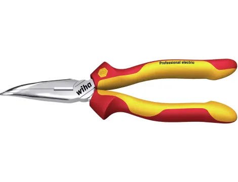 Wiha - Szczypce pólokrągłe Professional electric z ostrzem zakrzywionym, ok. 40° w blistrze  200 mm - 27425