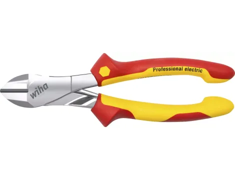 Wiha - wzmocnione Szczypce do cięcia bocznego Professional electric z DynamicJoint® ze sprężyną rozwierającą z możliwością włączania i wyłączania  180 mm - 41319