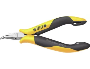 Wiha - Szczypce pólokrągłe Professional ESD zakrzywiony ksztalt, ok. 45°  120 mm - 26802