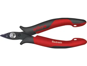 Wiha - Szczypce do cięcia bocznego Electronic wąska, ostro zakończona glówka i sprężyną drutowa bez uskoku  128 mm - 26813