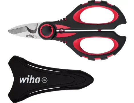 Wiha - nożyce dla elektryków z funkcją zaciskania w opakowaniu blistrowym  160 mm - 41923