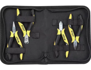 Wiha - zestaw szczypiec Professional ESD Szczypce do cięcia bocznego, Szczypce ukośne do cięcia czołowego, Szczypce pólokrągłe 4-cz.  - 33507