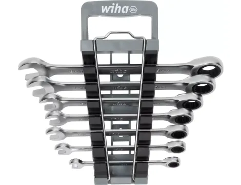 Wiha - 303-96 Zestaw kluczy płaskich  z grzechotką 8 -częściowy - 45244