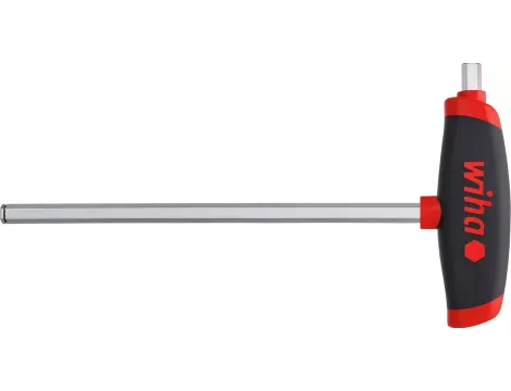 Wiha - Klucz trzpieniowe z rękojeścią T ComfortGrip, sześciokątny MagicRing® z trzonem bocznym, chromowany matowo 8,0 x 200 mm  - 45444