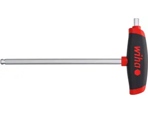 Wiha - Klucz trzpieniowe z rękojeścią T ComfortGrip, sześciokątny z trzonem bocznym, chromowany matowo 6-cz.  5,0 x 150 mm  - 45456