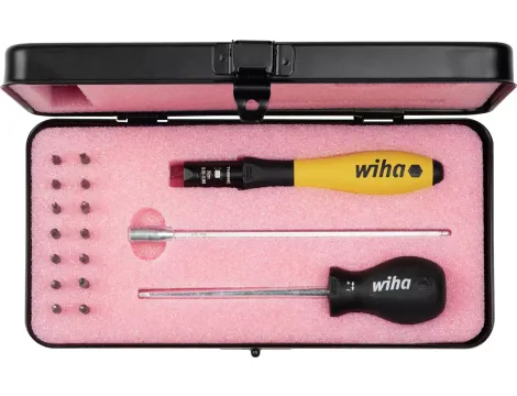 Wiha -  Zestaw Wkrętak dynamometryczny TorqueVario®-S Micro ESD - 45690