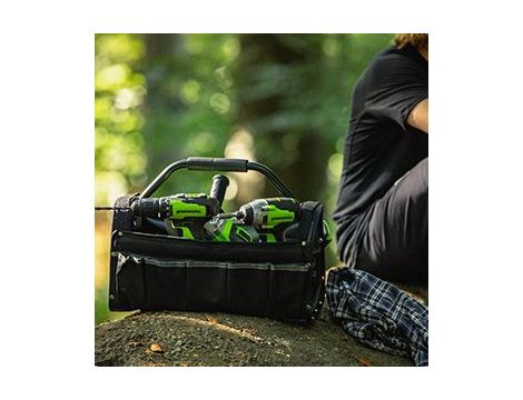 24V wiertarko-wkrętarka GD24DD60K2 Greenworks zestaw ładowarka + aku 2Ah + futerał miękki - 6