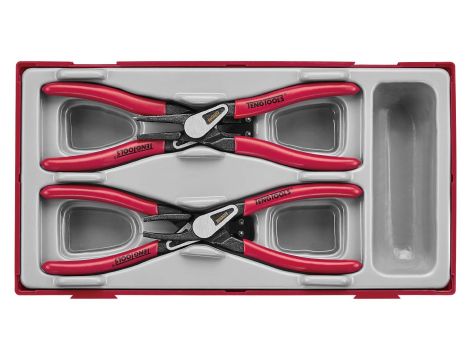 TengTools - 4-elementowy zestaw szczypiec do pierścieni osadczych wewnętrznych i zewnętrznych TT474-5E - TT474-5E
