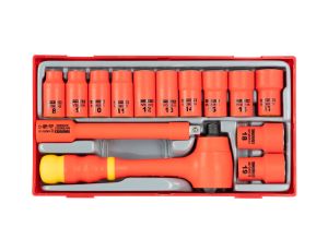 TengTools - Zestaw narzędzi nasadowych izolowanych VDE 1000V z chwytem 3/8