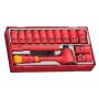 TengTools - Zestaw narzędzi nasadowych izolowanych VDE 1000V z chwytem 3/8" - TTV3814 - 2