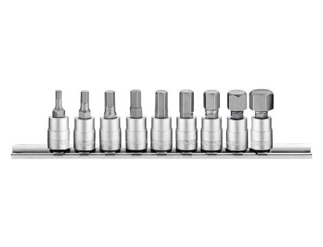 TengTools - 9-elementowy zestaw nasadek trzpieniowych 6-kątnych M1409HN - M1409HN