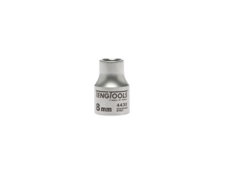 TengTools - Nasadka 6-kątna nierdzewna z chwytem 3/8" 8 mm -
