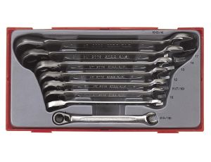 TengTools - 8-elementowy zestaw kluczy płasko-oczkowych zapadkowych TT6508R - TT6508R - image 2