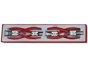TengTools - 4-elementowy zestaw szczypiec do wewn. i zewn. pierścieni osadczych TTX474-9 - TTX474-9