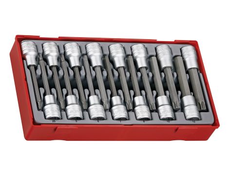 TengTools - 15-elementowy zestaw nasadek trzpieniowych typu Tx i 6-kątnych z chwytem kwadratowym 1/2", TTTxH15 - TTTXH15