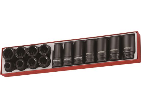 TengTools - 15-elementowy zestaw nasadek maszynowych z chwytem kwadratowym 3/4", TTX9415 - TTX9415
