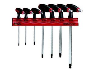 TengTools - Zestawy kluczy trzpieniowych 6-kątnych calowych na wieszaku ściennym WRHEX07AF - WRHEX07AF