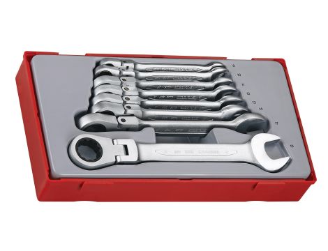 TengTools - Klucze płasko-oczkowe przegubowe z zapadką TT6508RF -
