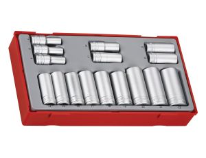 TengTools - 16-elementowy zestaw nasadek z chwytem kwadratowym 3/8