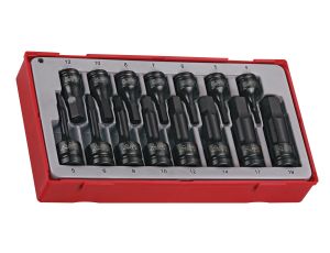 TengTools - 15-elementowy zestaw nasadek maszynowych trzpieniowych sześciokątnych TT9015HX - TT9015HX