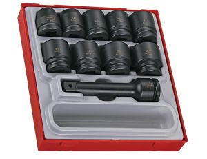 TengTools - 16-elementowy zestaw nasadek maszynowych z chwytem kwadratowym 3/4