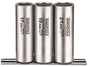 TengTools - Zestaw nasadek nierdzewnych długich z chwytem kwadratowym 1/2