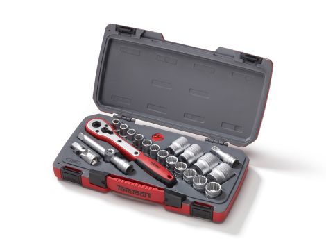 TengTools - 21-elementowy zestaw narzędzi nasadowych z chwytem kwadratowym 1/2" T1221 - T1221