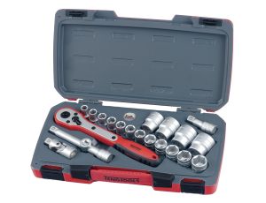 TengTools - 21-elementowy zestaw narzędzi nasadowych z chwytem kwadratowym 1/2