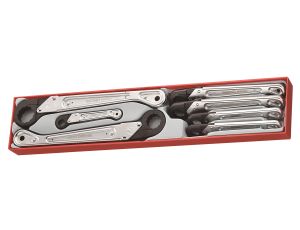 TengTools - 7-elementowy zestaw kluczy oczkowych zapadkowych otwieranych TTxQRS07 - TTXQRS07
