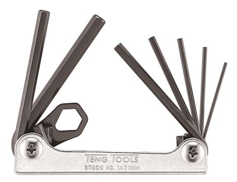 TengTools - Klucze trzpieniowe sześciokątne (imbusowe) w zestawie 1,5-6 mm - 1471MM