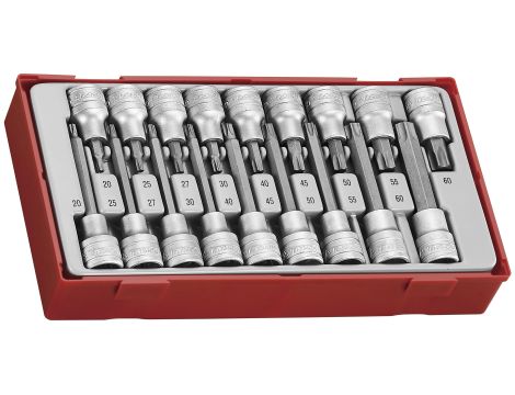 TengTools - 18-elementowy zestaw nasadek trzpieniowych typu TX z chwytem kwadratowym 1/2" TTTX18 - TTTX18 - 2