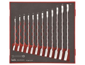 TengTools - Zestaw 12 kluczy zapadkowych płasko-oczkowych TED6512R - TED6512R