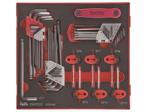 TengTools - 42-elementowy zestaw kluczy trzpieniowych TX i sześciokątnych TEDHT42 - TEDHT42