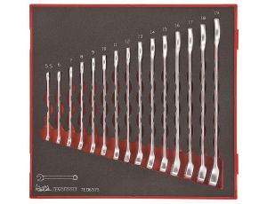 TengTools - Zestaw 15 kluczy płasko-oczkowych TED6515 - TED6515