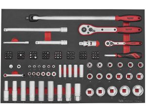 TengTools - 126-elementowy zestaw kluczy nasadowych z chwytem kwadratowym 1/4