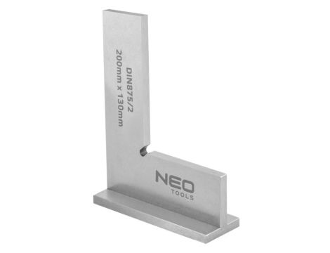 Neo Tools - Kątownik z podstawą, DIN875/2, 200x130mm - 72-033