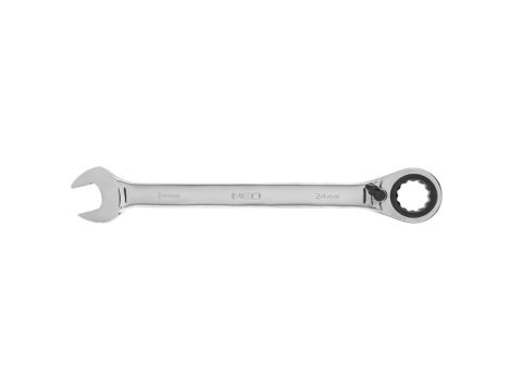 Neo Tools - Klucz płasko-oczkowy z grzechotką i przełącznikiem 24 mm - 09-336