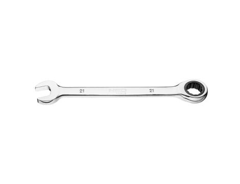 Neo Tools - Klucz płasko-oczkowy z grzechotką, 21 mm - 09-069