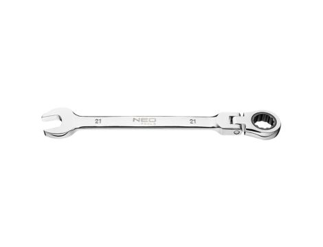 Neo Tools - Klucz płasko-oczkowy z przegubem i grzechotką 21 mm - 09-062