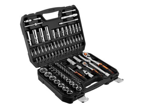 Neo Tools - Klucze nasadowe, 1/4", 1/2", CrV, zestaw 94 szt. - 10-062